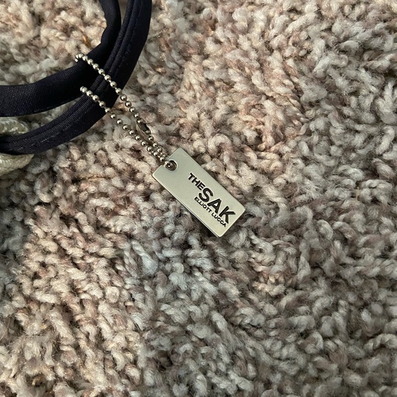 The Sak Elliot Luca Knitted Periwinkle /Cream Shoulder Bag/Purse - Picture 7 of 12